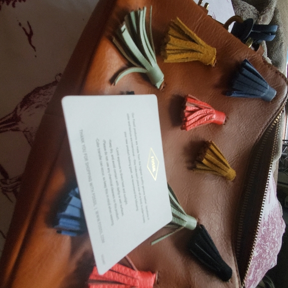 Fossil purse like  new brown unique - Picture 1 of 2